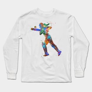 Cricket Player Girl Long Sleeve T-Shirt